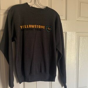 Yellowstone National Park Black Crewneck Sweater